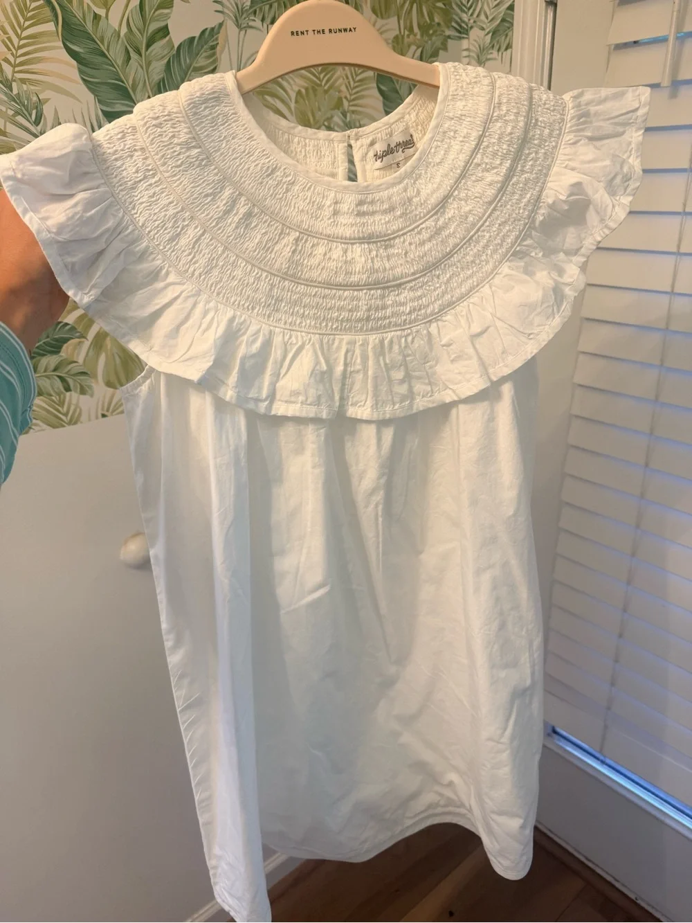 Triple Threads White Ruffled Dress - Picture 1 of 3